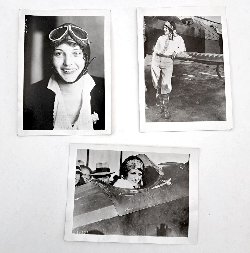 Null 航空业。Ruth EDLER小姐（1902-1977），演员，飞行员，第一个尝试飞越大西洋的女性，大约在1930年。