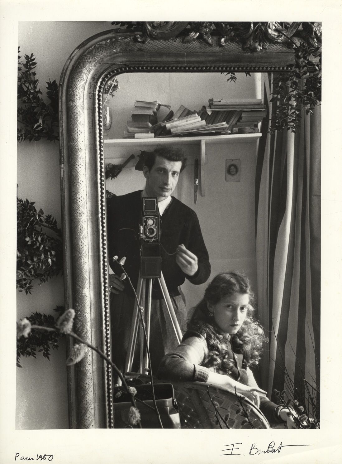 Null Edouard BOUBAT (1923-1999). Self-Portrait with Lella, 1951. Later silver pr&hellip;