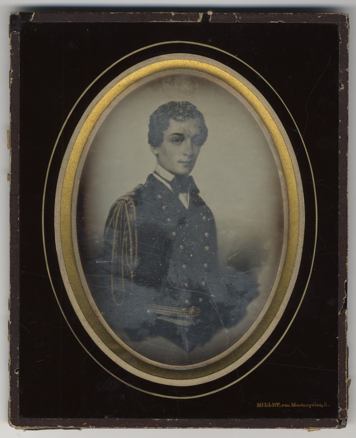 Null DAGUERRÉOTYPE. Désiré François MILLET. Jeune officier de marine, vers 1855.&hellip;