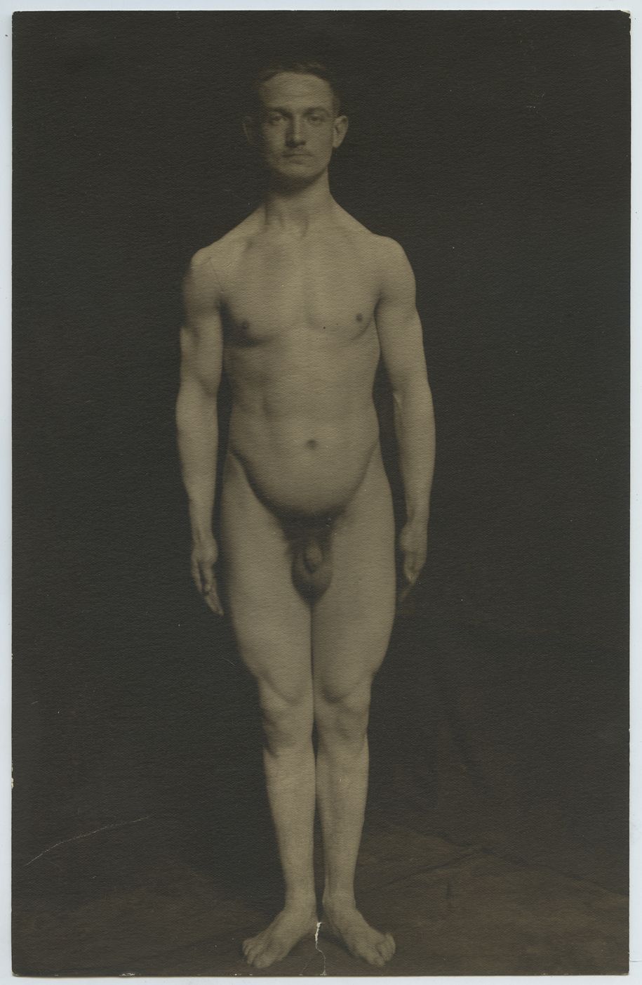 Null MALE. Professor DESBONNET & others. Study of a male nude from the front, ci&hellip;