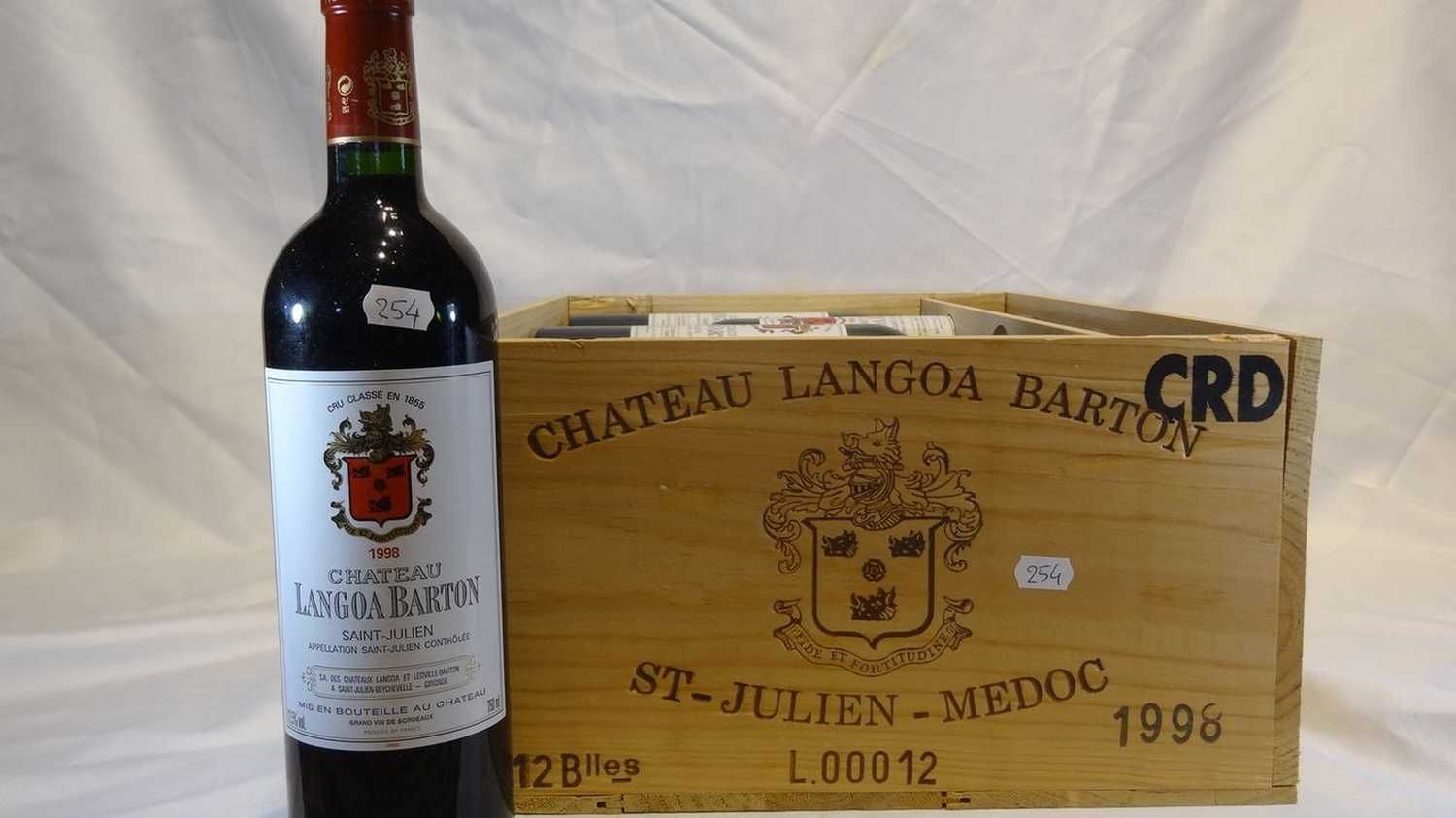 Null 12 Bottles CHÂTEAU LANGOA BARTON 1998 SAINT JULIEN CBO
