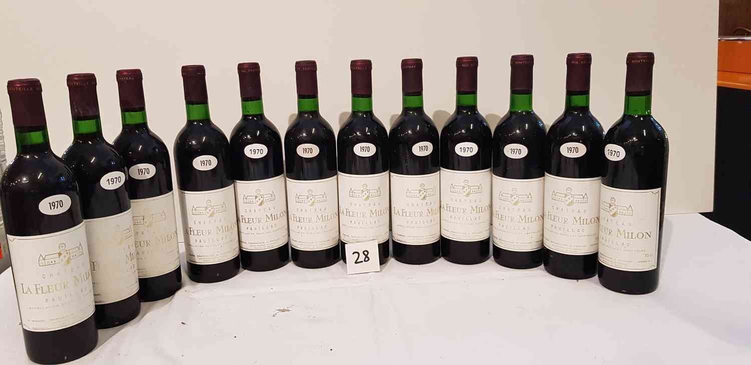 Null 12 bottiglie di Château LA FLEUR MILON 1970 PAUILLAC.