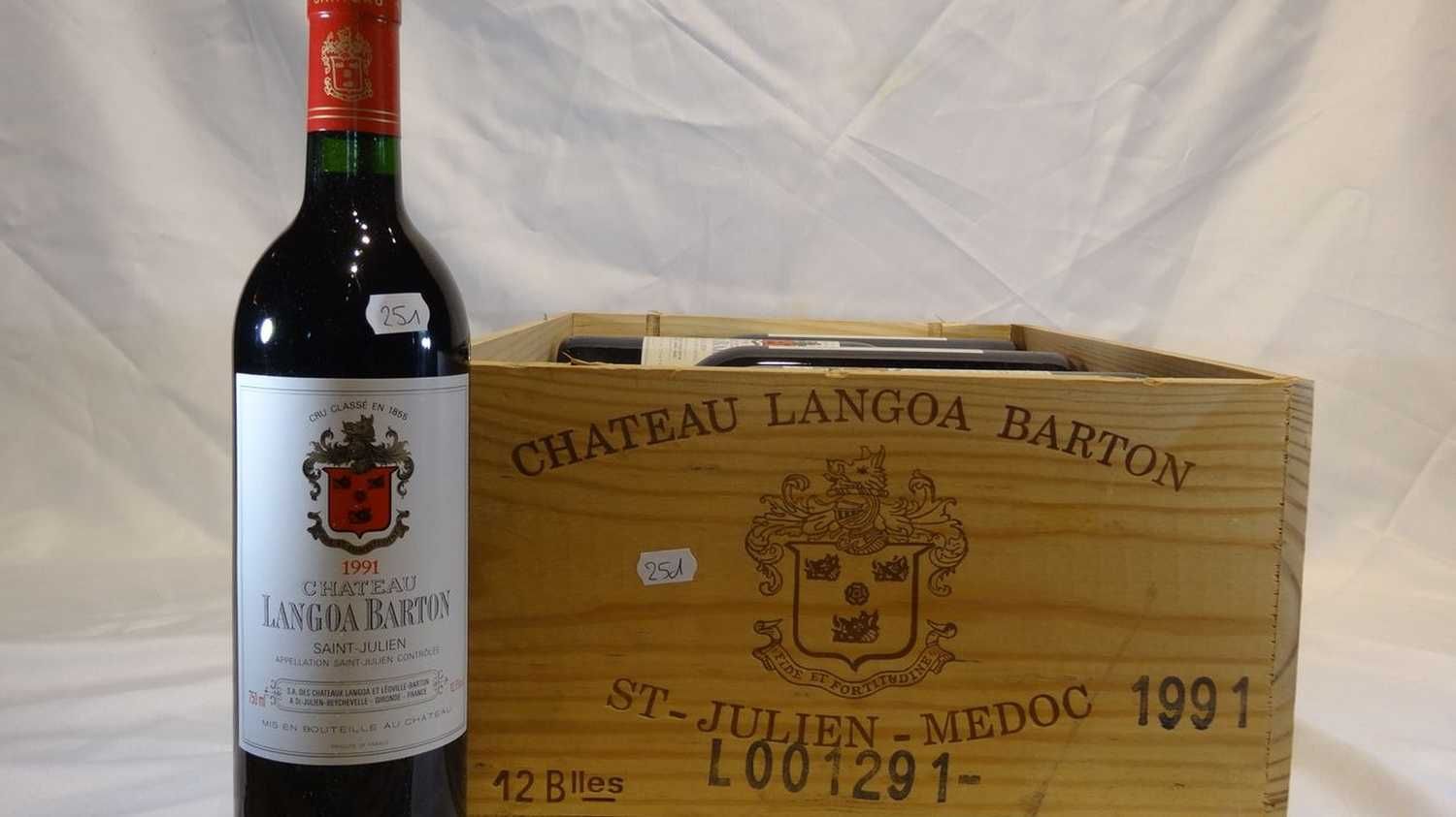 Null 12 Bottles CHÂTEAU LANGOA BARTON 1991 GCC SAINT JULIEN CBO