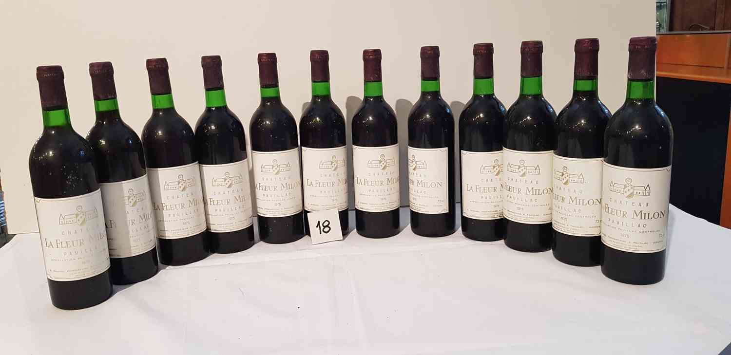 Null 12 botellas château LA FLEUR MILON 1975 PAUILLAC. Presentación y niveles pe&hellip;