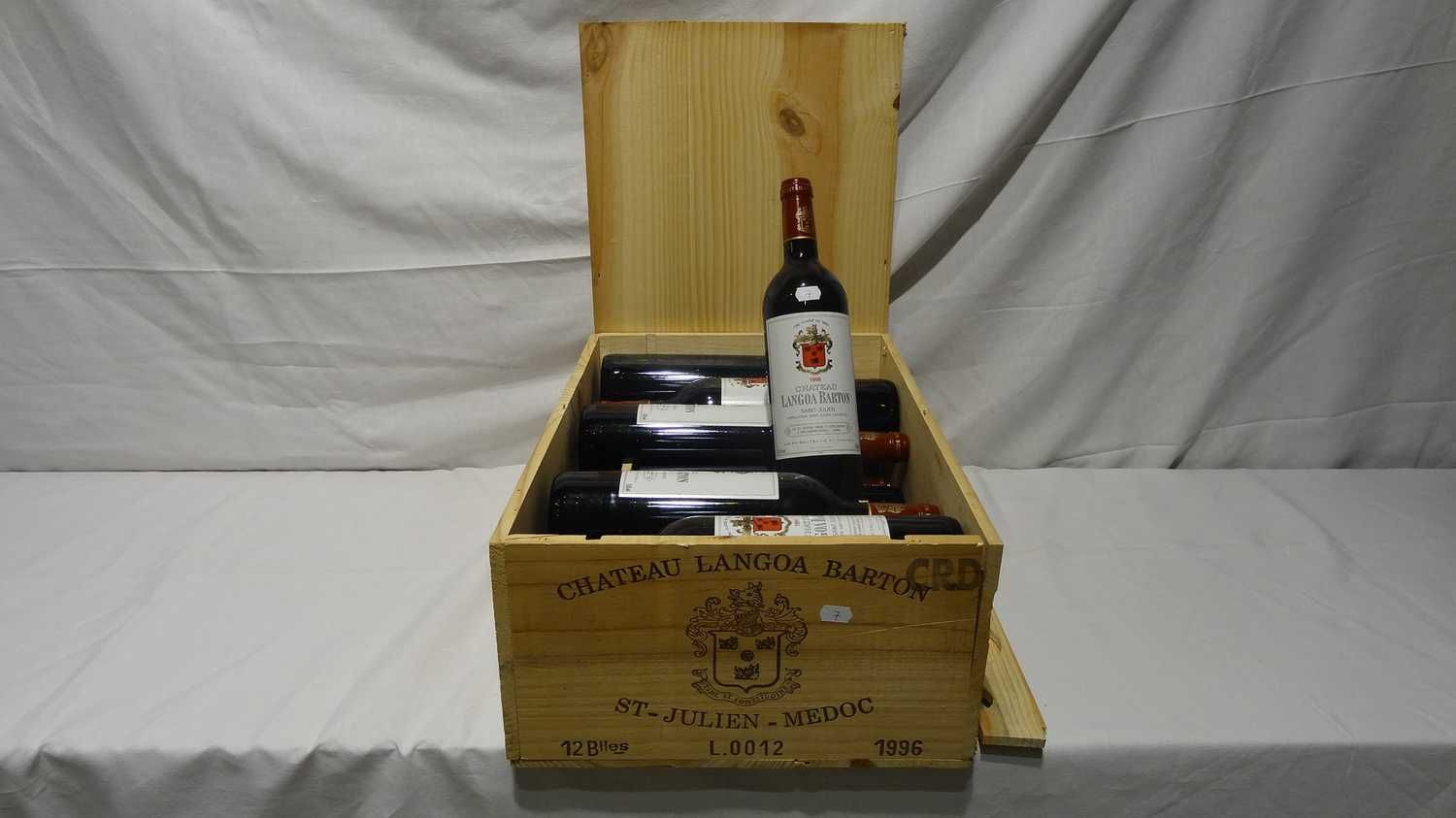 Null 12瓶朗格瓦-巴顿酒庄1996年圣朱利安葡萄酒