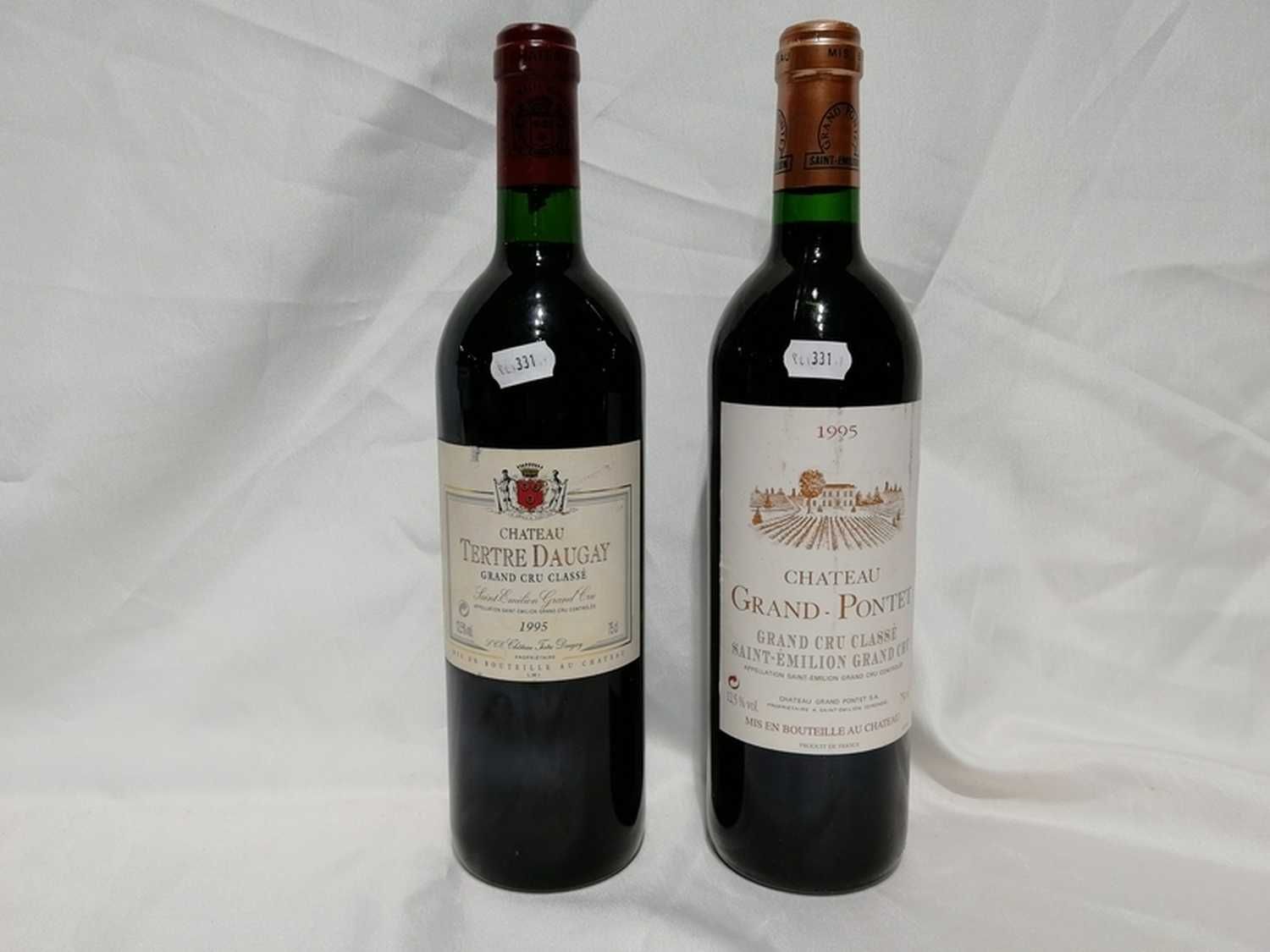 Null 2 Flaschen, darunter 1 Flasche Ch. GRAND PONTET 1995 - GCC St-ÉMILION + 1 F&hellip;