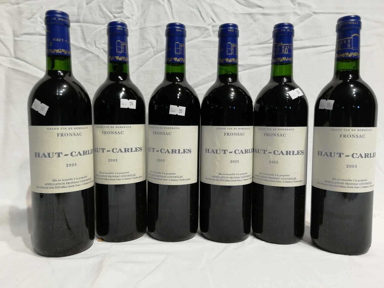 Null 6 Bottles Château HAUT-CARLES 2003 FRONSAC
