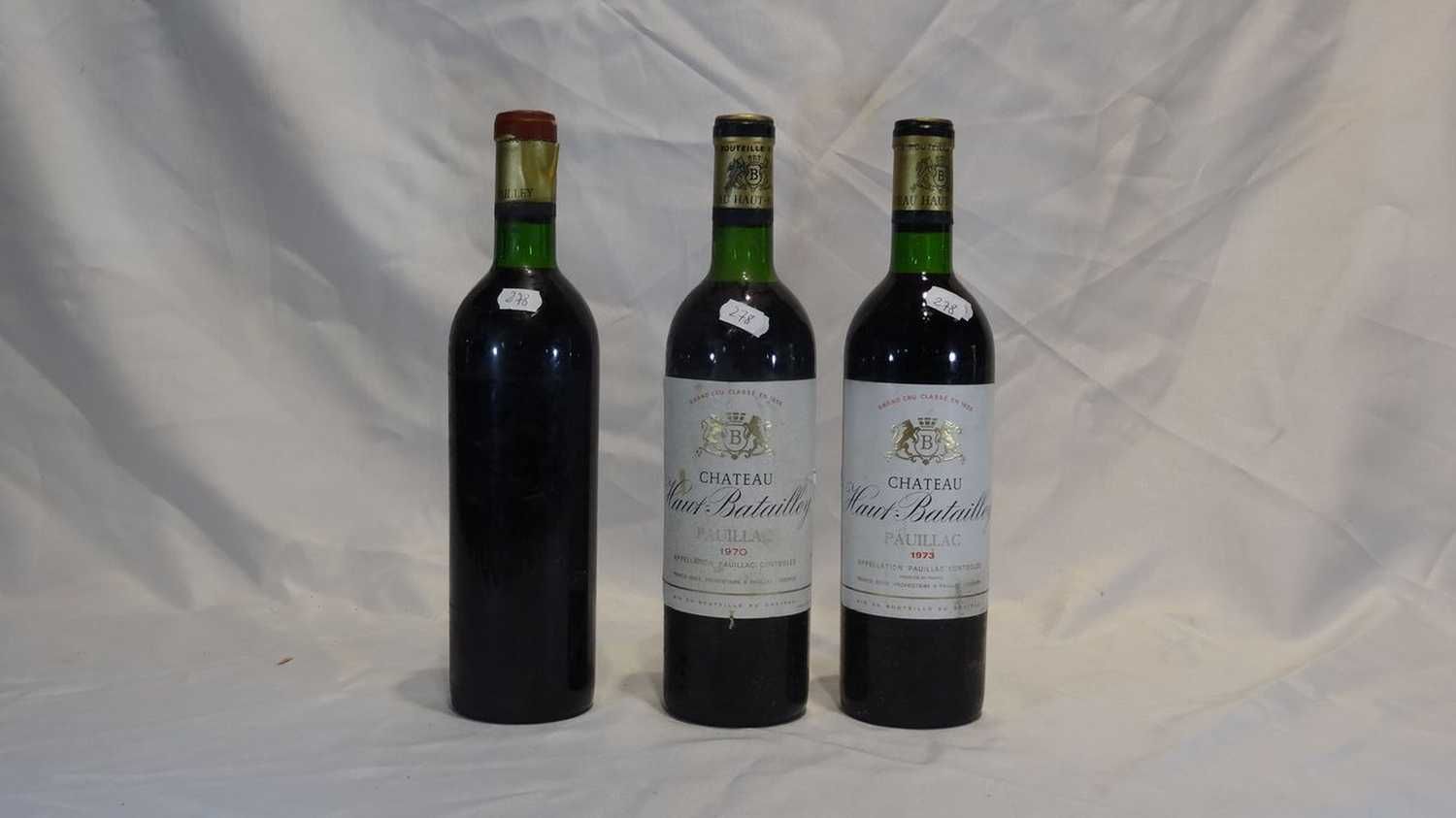 Null 3 Flaschen, darunter 2 CHÂTEAU BATAILLEY 1973 GCC (1 Etikett fehlt) + 1 CHÂ&hellip;