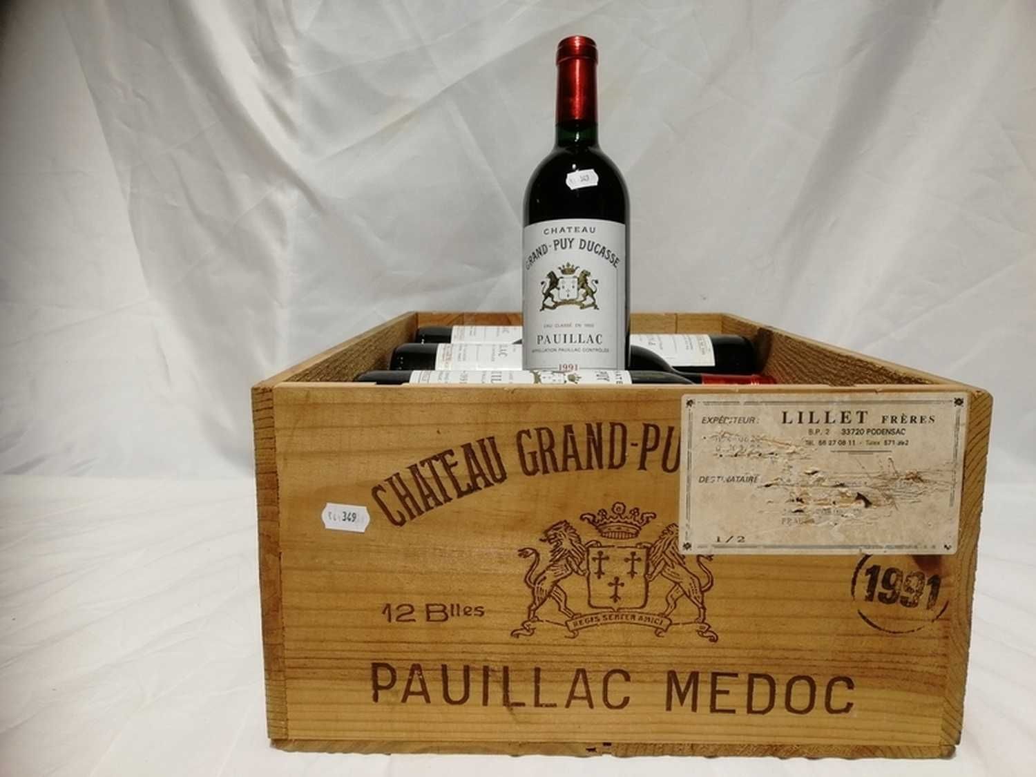 Null 12 Flaschen Château GRAND-PUY DUCASSE 1991 - GCC PAUILLAC - CBO