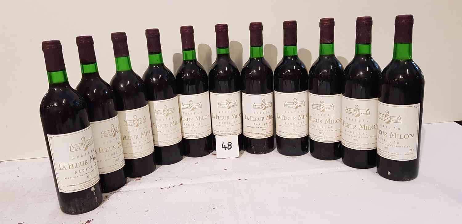 Null 11 botellas château LA FLEUR MILON 1975 PAUILLAC. Presentación y niveles pe&hellip;