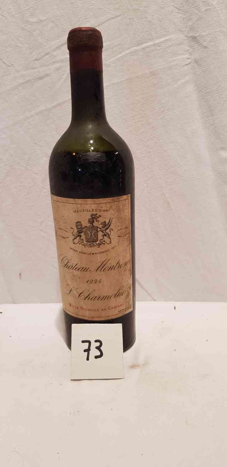 Null 1 botella Château MONTROSE 1924 GCC SAINT ESTEPHE. Etiqueta manchada, nivel&hellip;