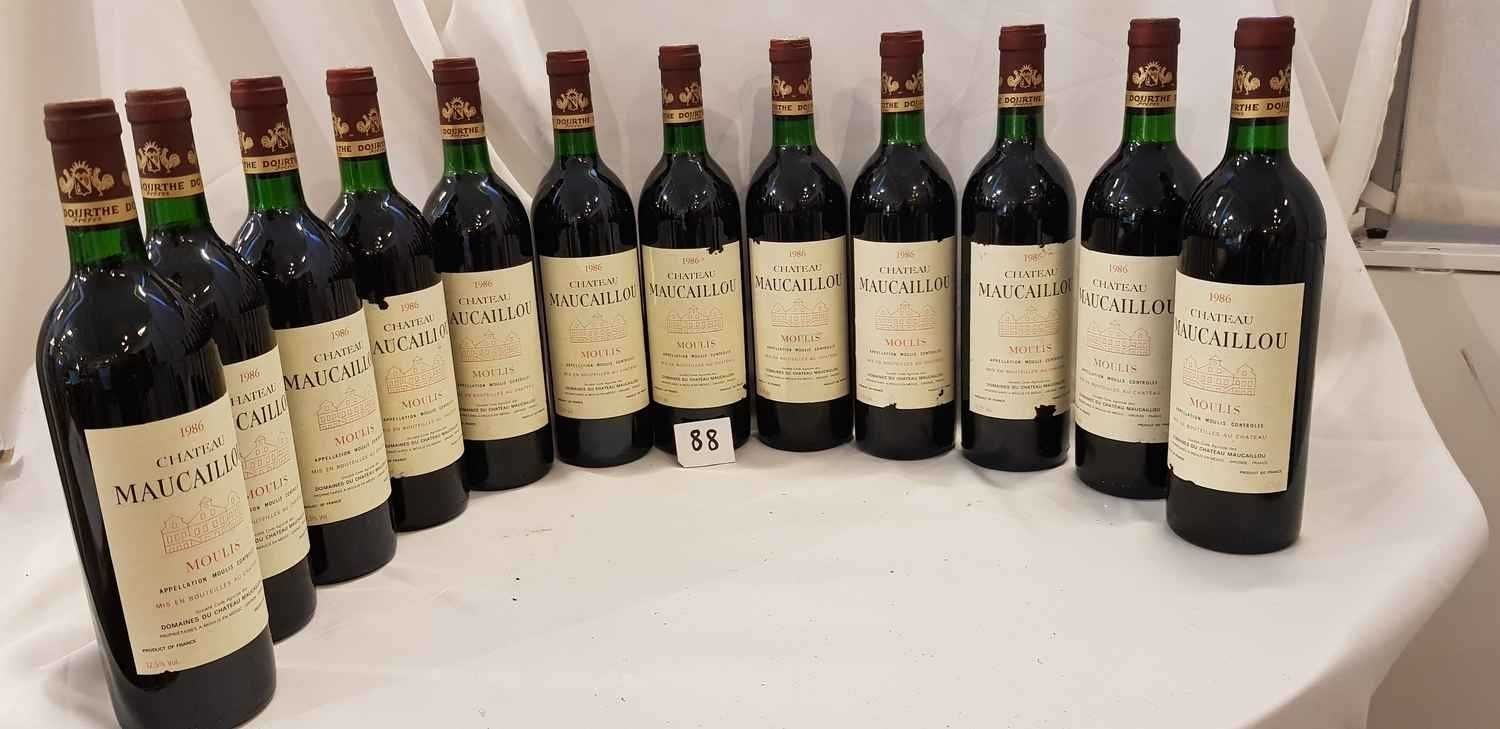 Null 12 bottles château MAUCAILLOU 1986 MOULIS Nice presentation for 6 and 6 dam&hellip;