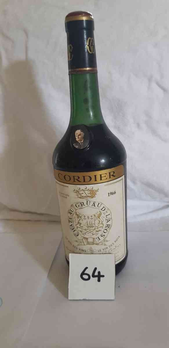 Null 1瓶GRUAUD LAROSE 1966 GCC SAINT JULIEN酒庄。不错的标签，颈部下方。