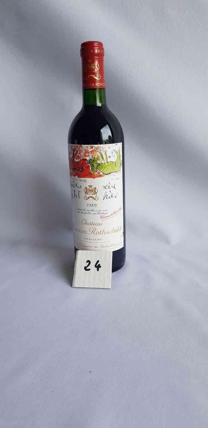 Null 1 Flasche Château MOUTON ROTHSCHILD 1989. GCC PAUILLAC . Gute Präsentation,&hellip;