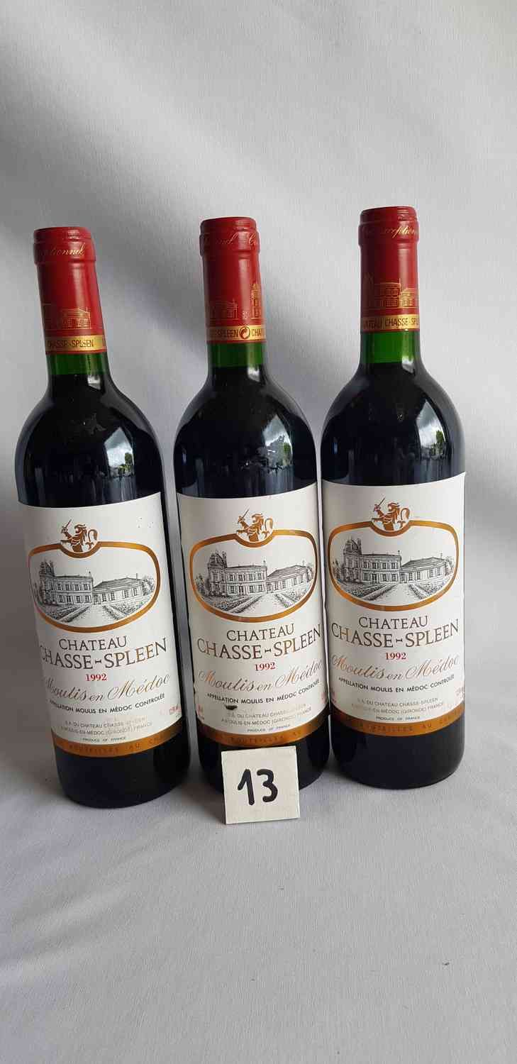 Null 3 botellas de Chateau CHASSE SPLEEN 2015. MOULIS; Buena presentación (liger&hellip;