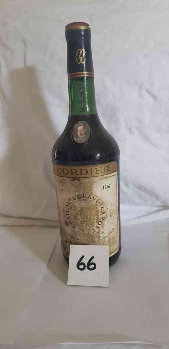 Null 1瓶GRUAUD LAROSE 1966 GCC SAINT JULIEN酒庄。非常污损的标签，状况良好。