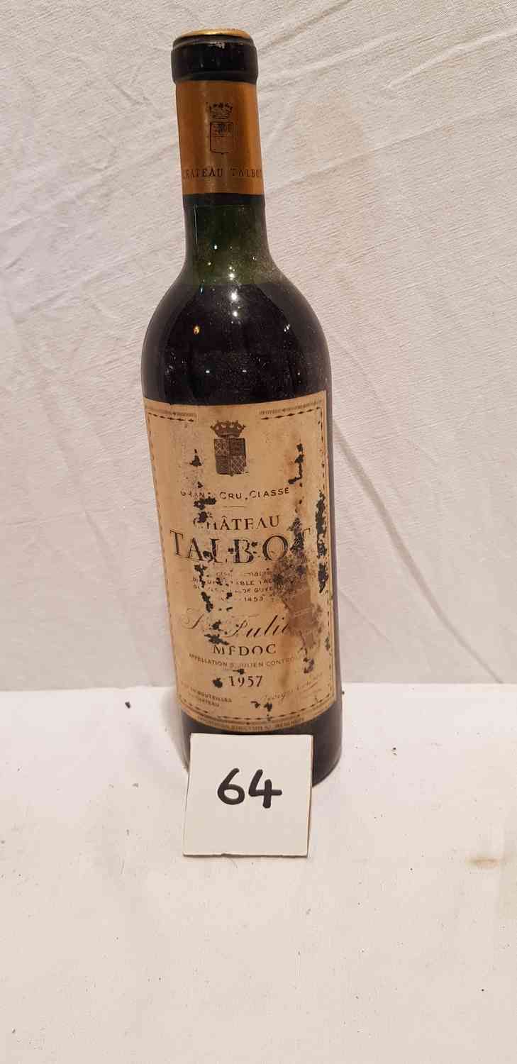 Null 塔尔博酒庄1957年圣朱利安葡萄酒1瓶。标签破损，水平在肩部上方。