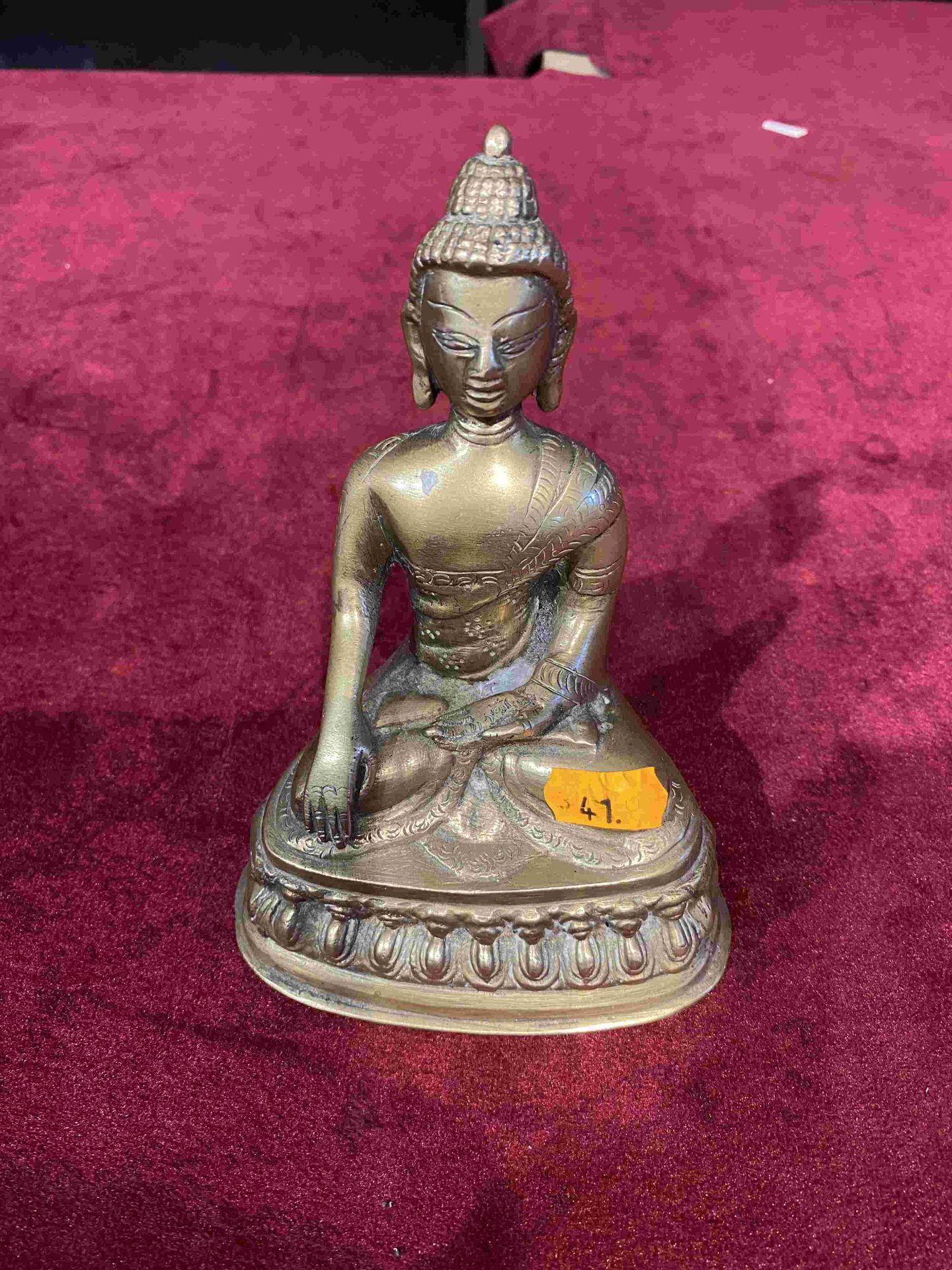 Null 1 Bouddha en bronze Hauteur 16,5cm