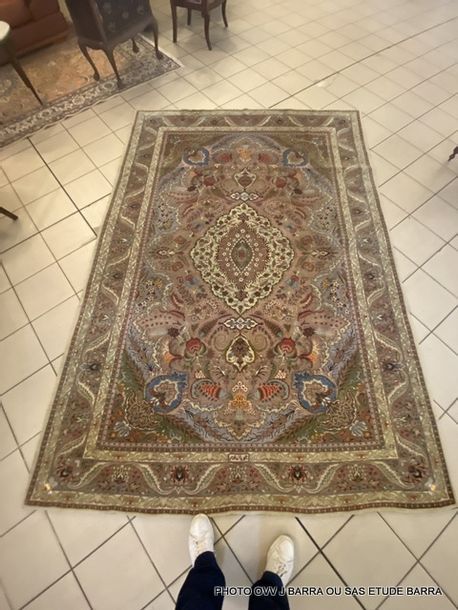Null 手工制作并签名的大不里士地毯 - 尺寸：2.00 x 2.89 m - 1990年的售价（100.000法郎）或2021年的23600欧元