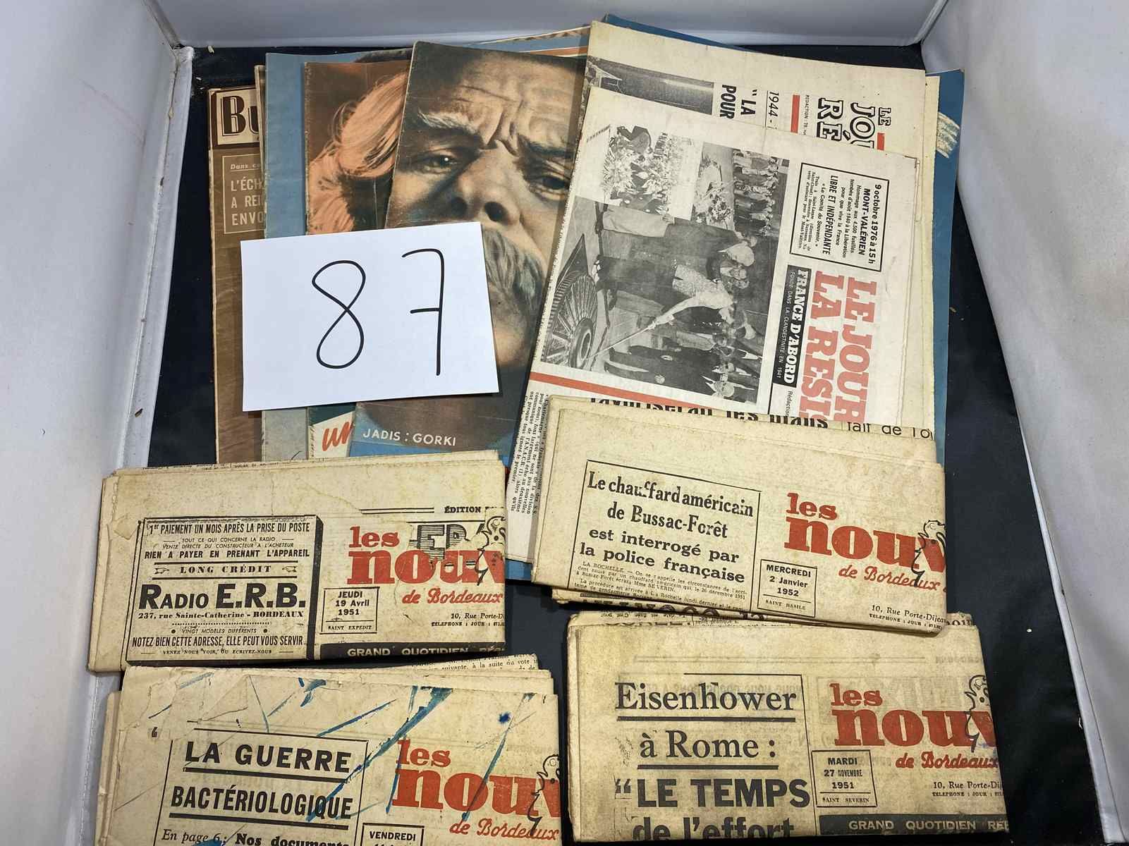 Null 报纸和杂志 

法国-URSS 1953年7个数字。but et club 1949 n°213.1974年第813/14号《抵抗杂志》和1976年第&hellip;