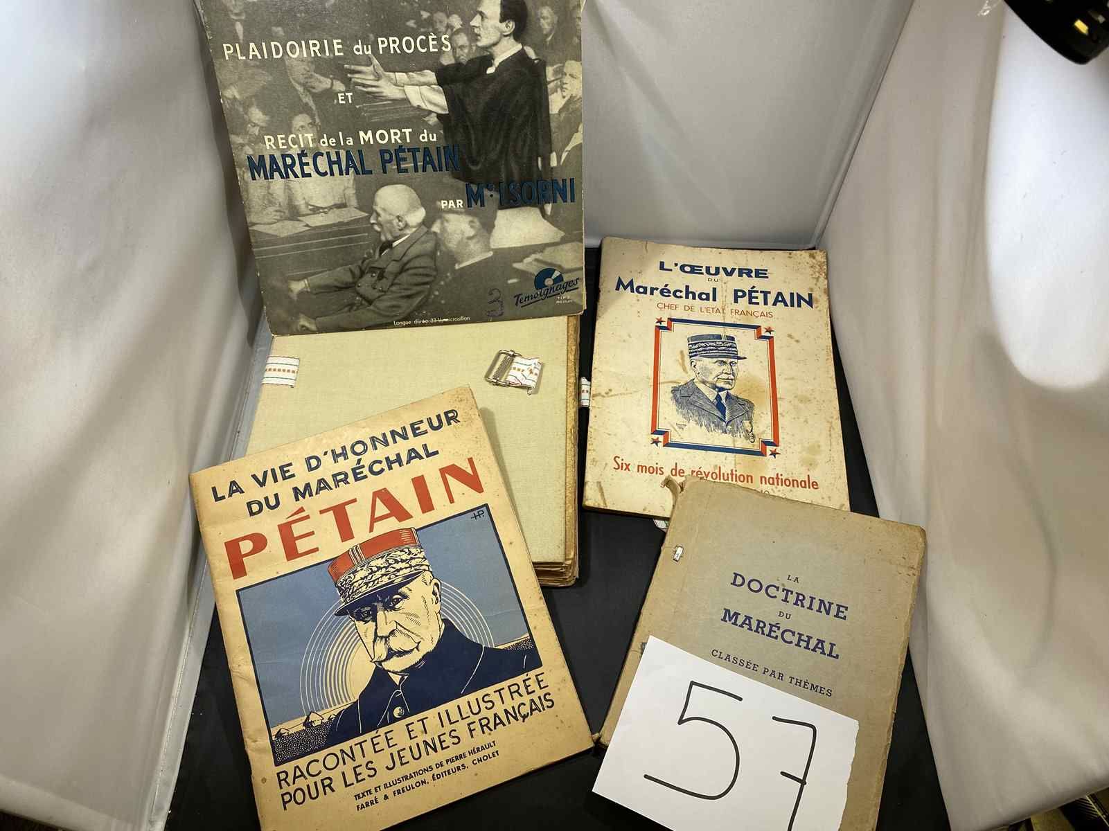 Null PETAIN LOT INCLUDING THE DOCTRINE OF THE MARSHAL CLASSIFIED BY THEMES IN-8 &hellip;