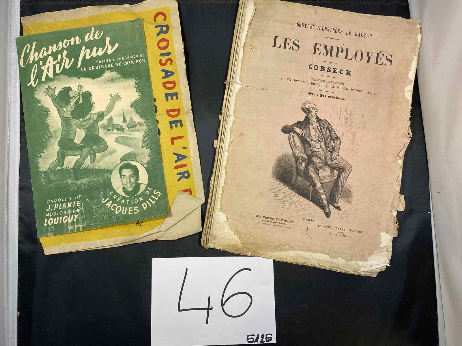 Null MEHRFARBIGES PLAKAT "LA CROISADE DE L'AIR PUR" 1946, PARTITUR "CHANSON DE L&hellip;