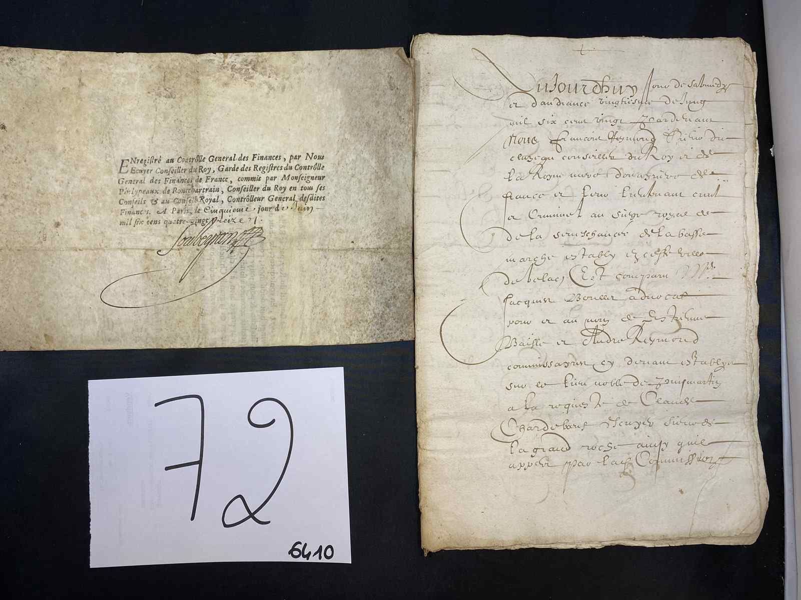 Null CONFERMA DELL'EREDITÀ DEI NOTAI LEONARD DURAND DEL 26 LUGLIO 1692 SU CARTA &hellip;