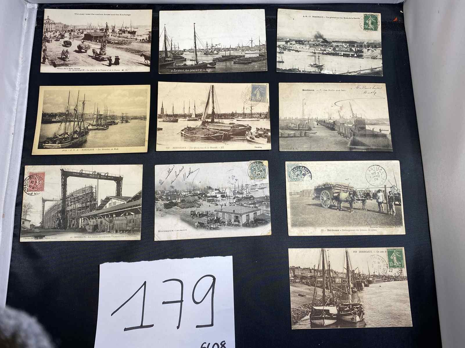 Null BORDEAUX。码头和港口。10张明信片，其中大部分是动画。