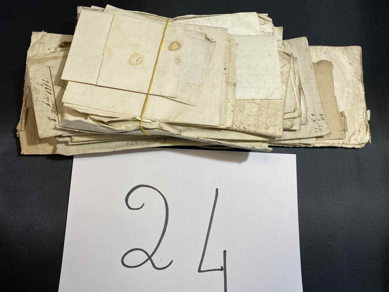 Null 加西奥特家族在Villenanve de rions的19世纪资料包，包括21封信件和16份文件