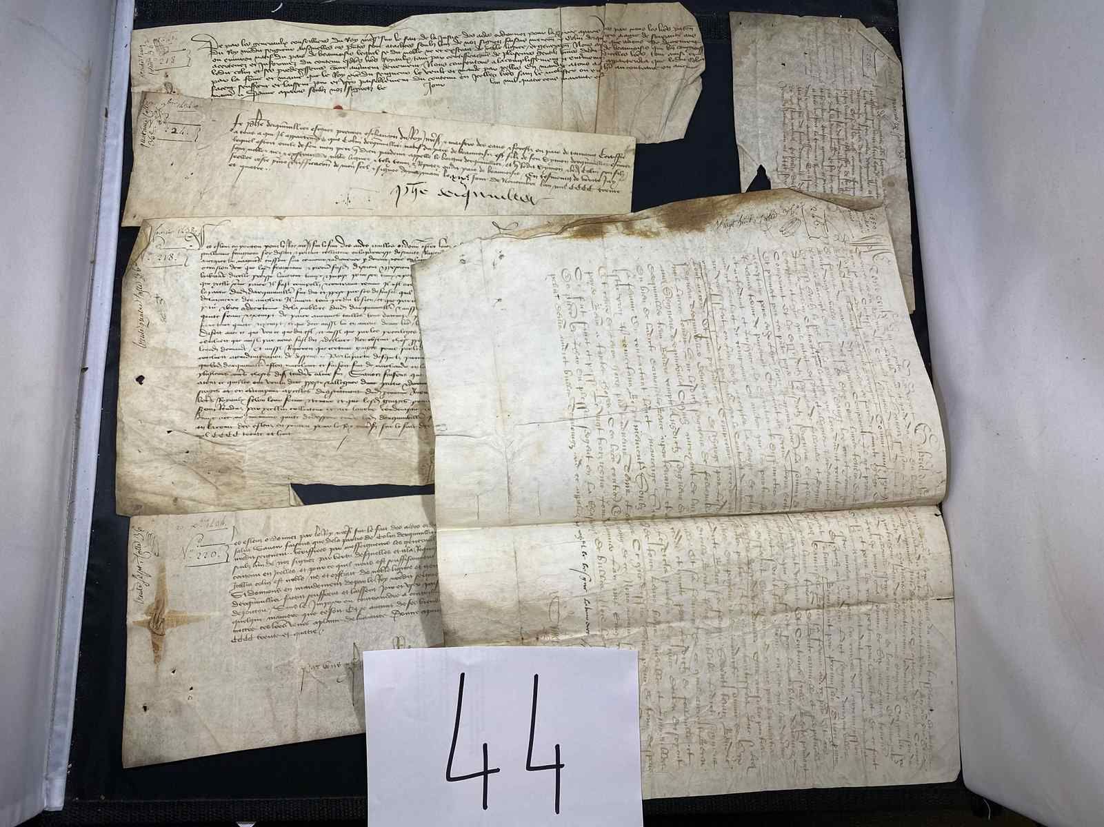 Null COPIES OF ARCHIVES CONCERNING THE FAMILY OF COLIN D'ERQUINVILLERS 1434/1559&hellip;