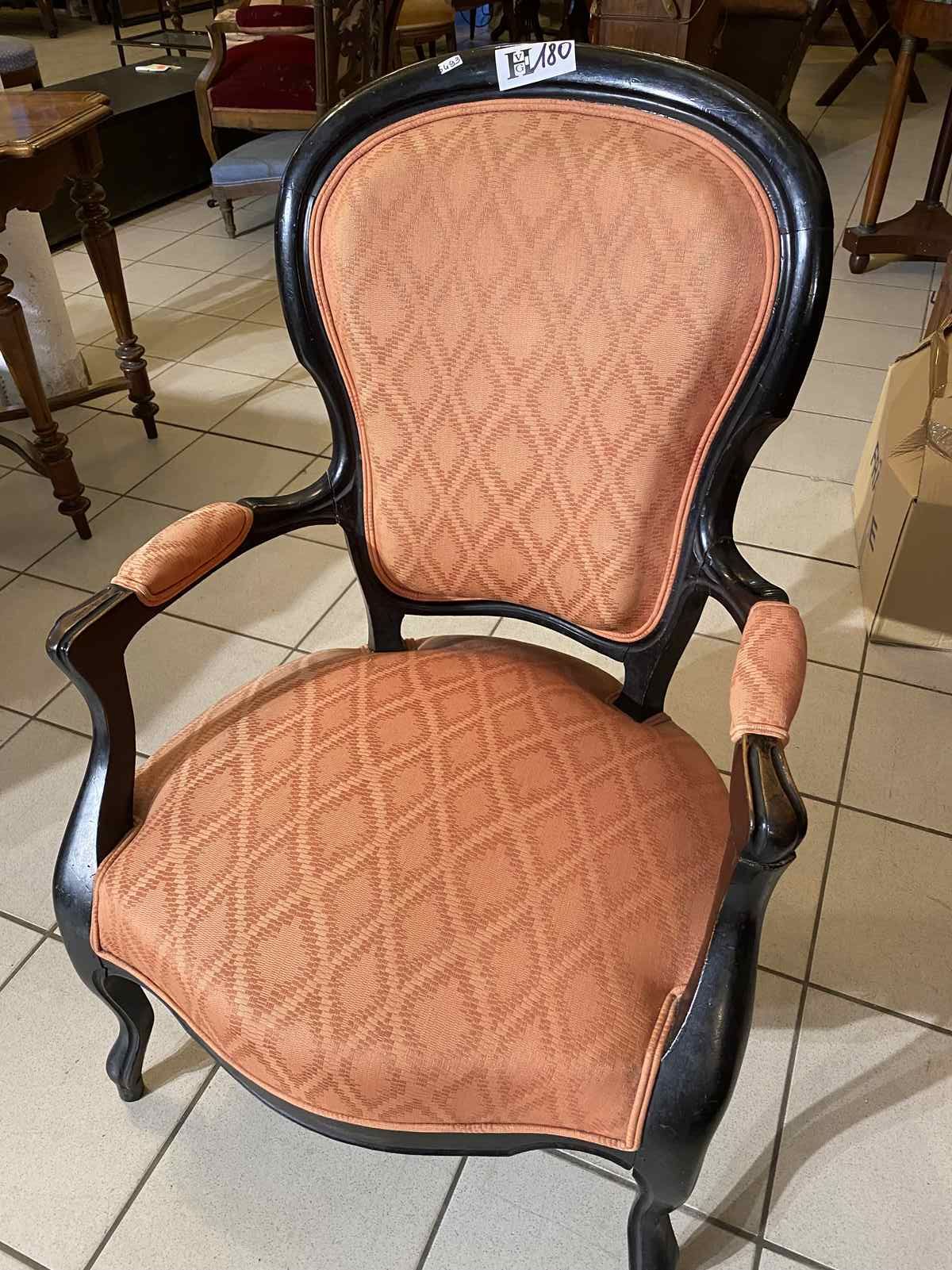 Mise à prix 30 € 1张拿破仑三世扶手椅 - 布质座椅
