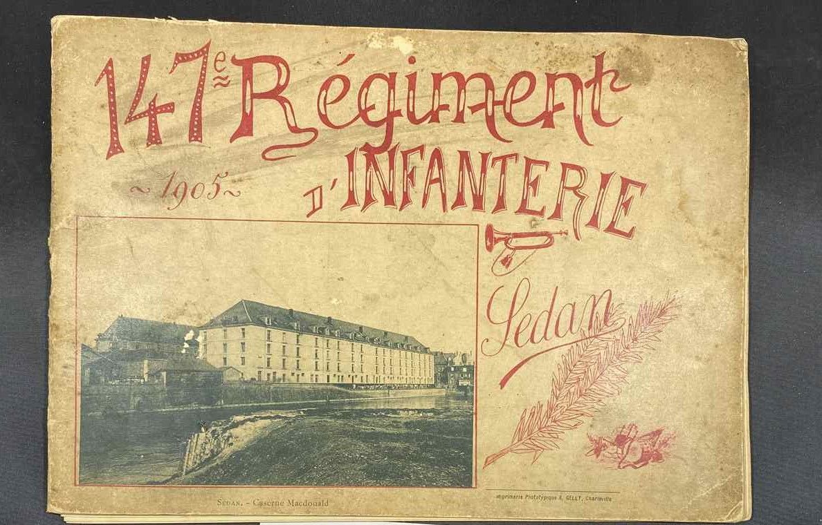 Null 147° REGIMENT D'INFANTERIE DE SEDAN 1905. ALBUM PHOTOGRAPHIQUE DU COMMANDEM&hellip;