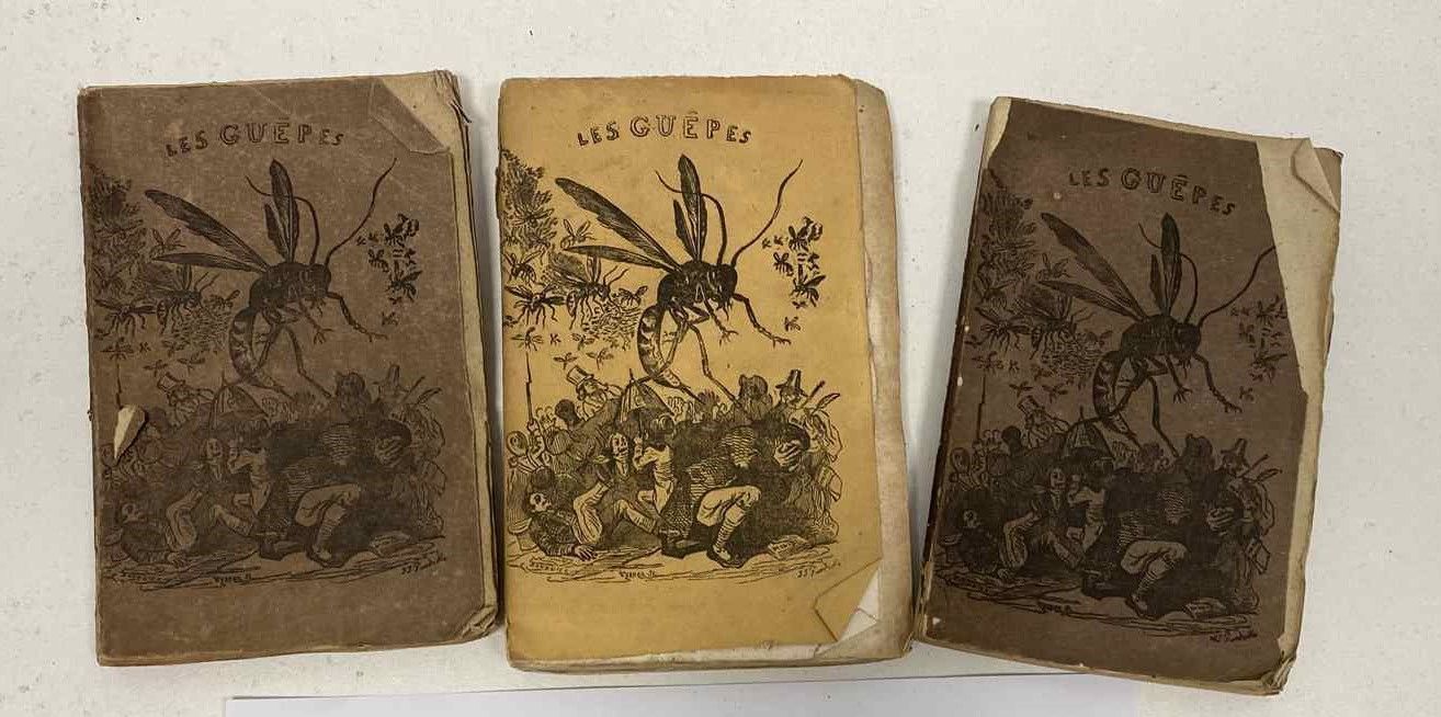 Null LES GUEPES - 3 FASZIKULEN - JANUAR 1842 - MARS 1842 - MAI 1842 - broschiert&hellip;