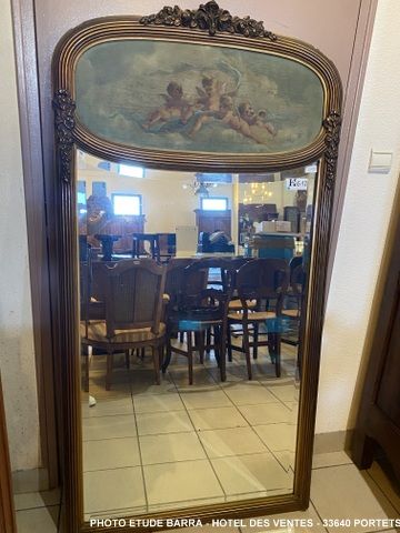Mise à prix 80 € Trumeau early 20th century bevelled mirror dim. 165 x 0,84