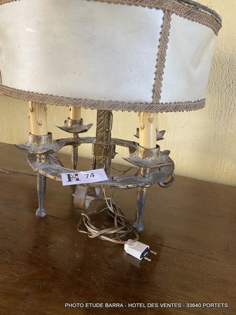 Null Rustic wrought iron lamp with 4 lights