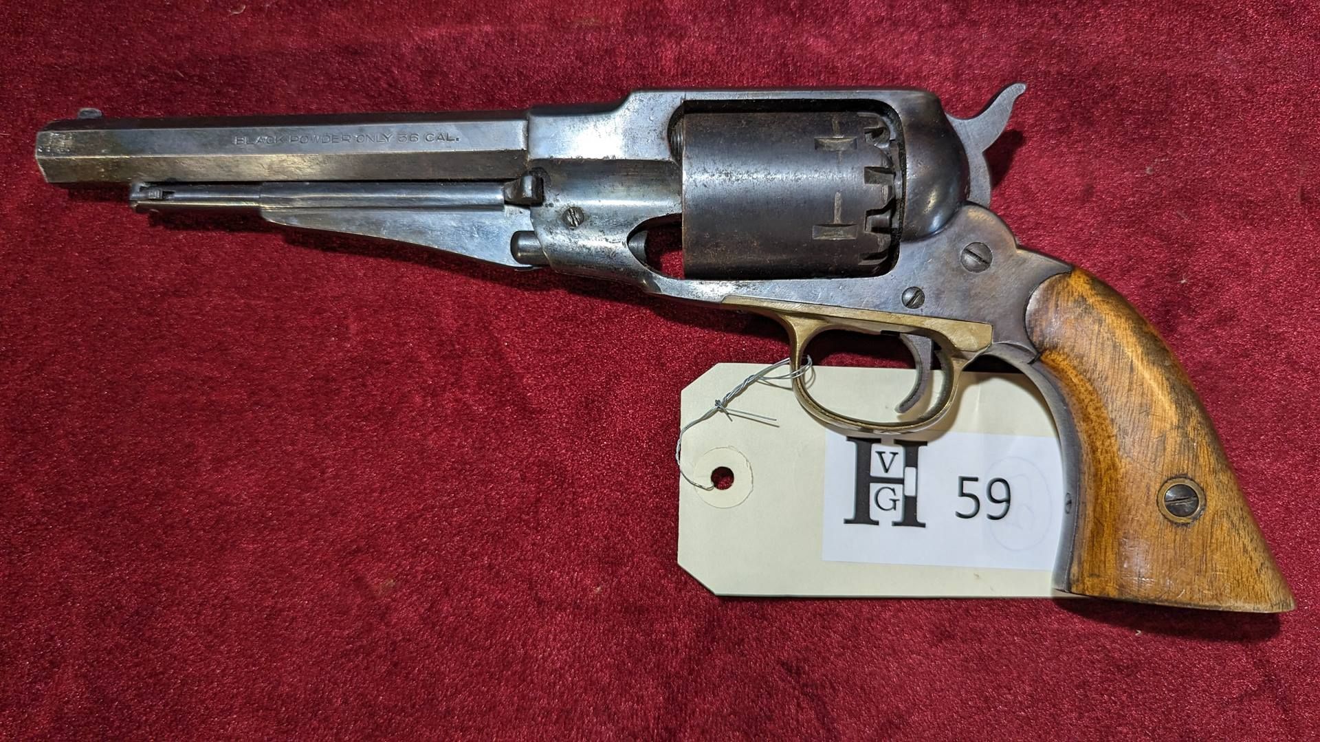 Null Revolver à poudre noire type Western calibre .36, canon octogonal rayé de 1&hellip;