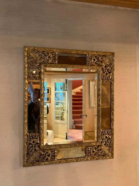 Null Miroir rectangulaire à parcloses dans le style du XVIIe siècle | XXe siècle&hellip;