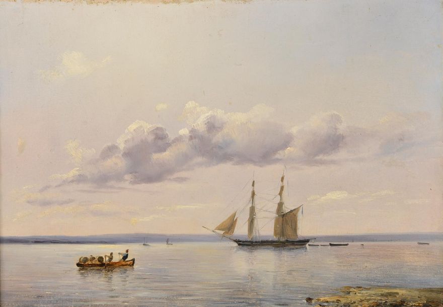 Null *Attribué à Ferdinand PERROT (1804-1841).
Deux mâts en rade de Brest par te&hellip;