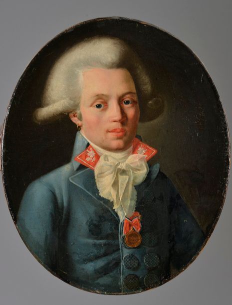 Null École française du XVIIIe siècle.
Portrait d'homme.
Huile sur toile à vue o&hellip;