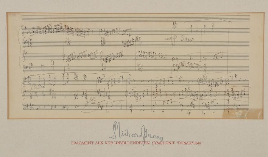 Null Richard STRAUSS (1864-1949).
Manuscrit musical autographe ; 1 page oblong p&hellip;