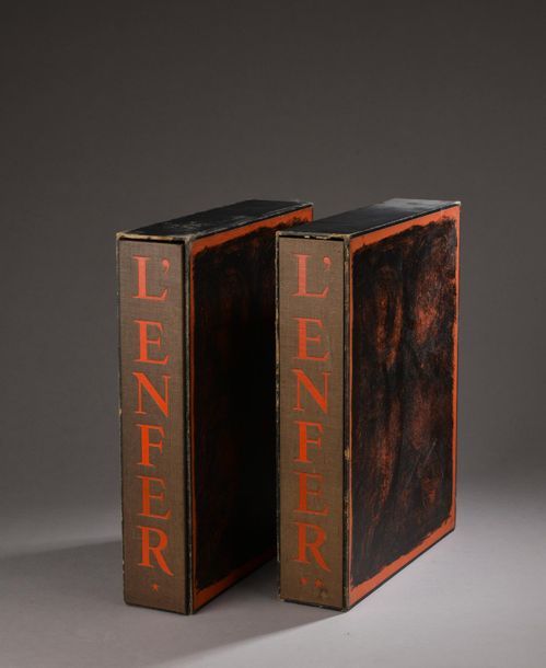 Null ALIGHERI Dante, L'enfer, Paris, Éditions Jean Porson, 1950. Grand in-4, deu&hellip;