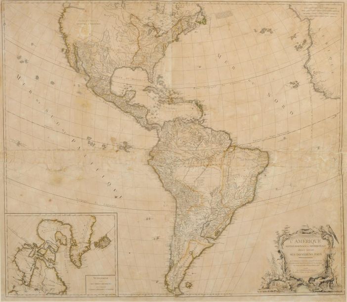 Null Gilles ROBERT de VAUGONDY (1688-1766).
"L'Amérique septentrionale et méridi&hellip;