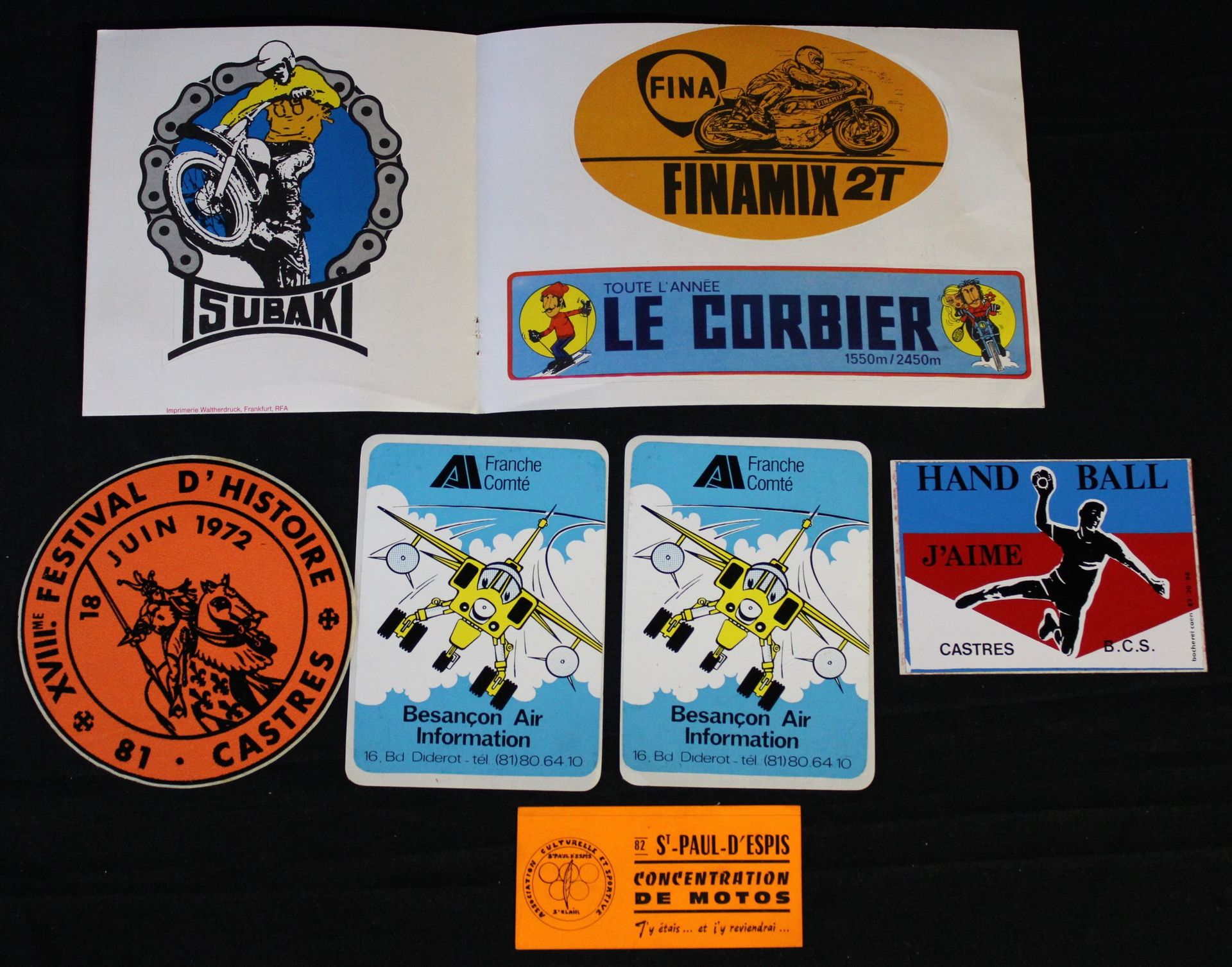 Null Collection of stickers advertising cultural and sporting events