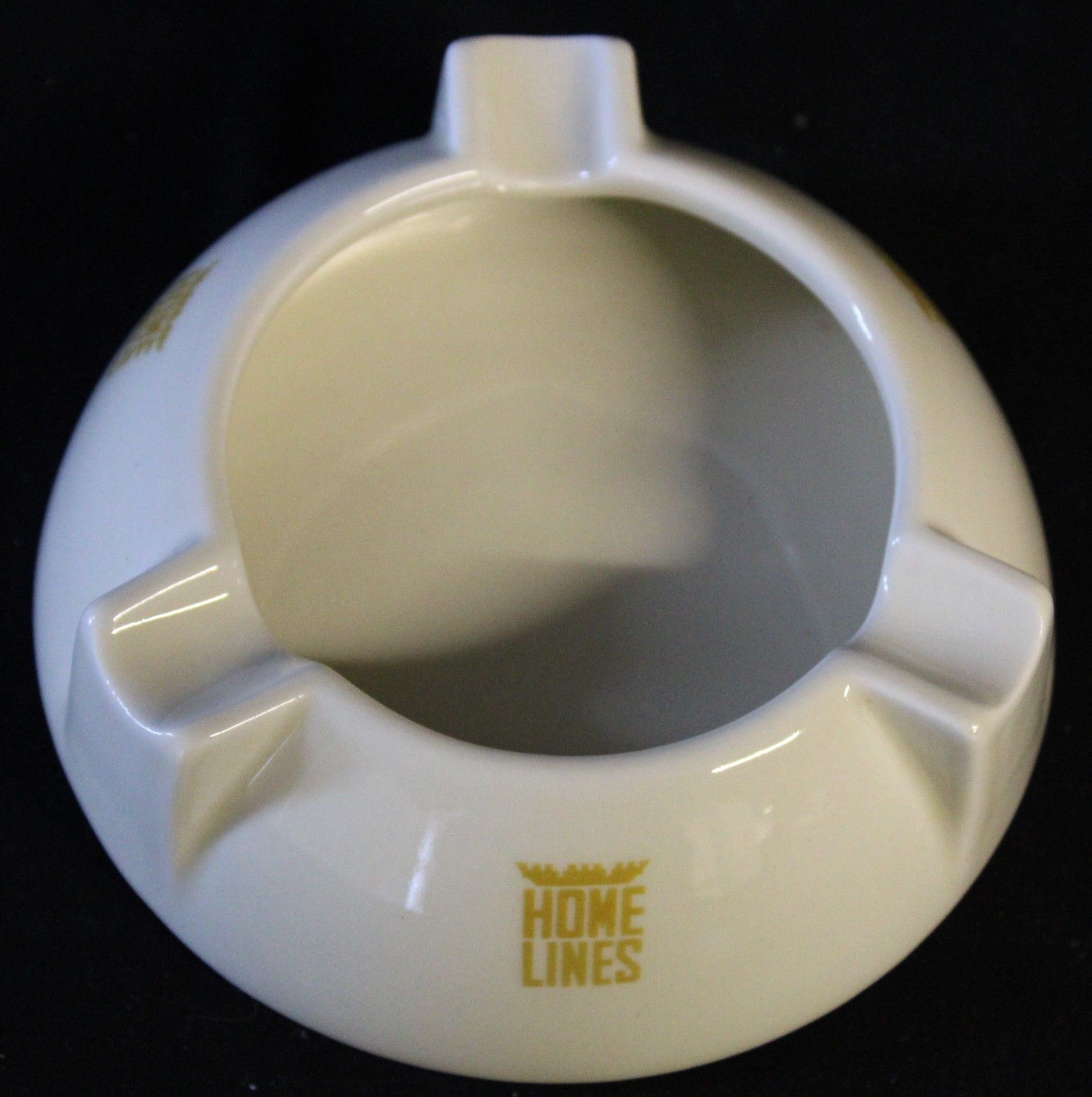 Null Circular ashtray "HOME LINES", BAVARIA ceramic, 12 cm