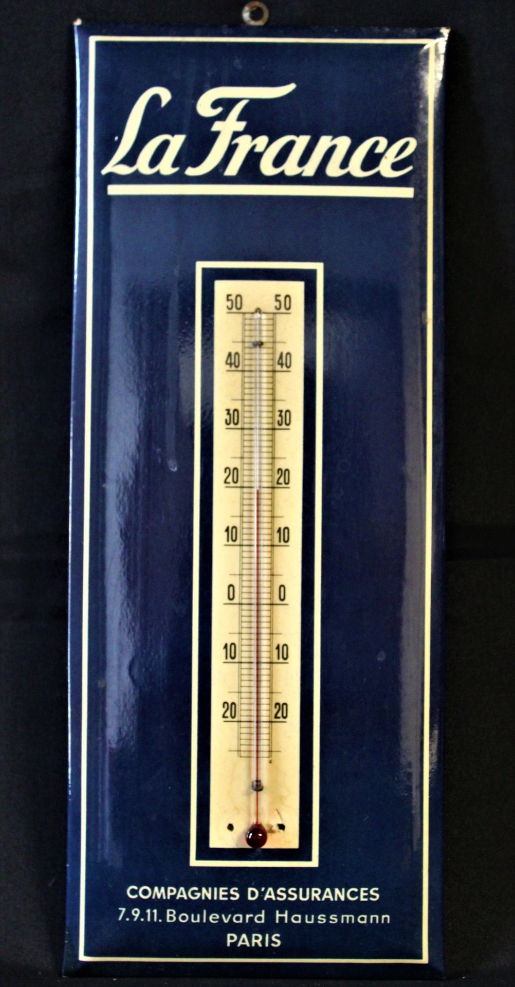 Null Thermometer "La France COMPAGNIES D'ASSURANCES 7,9,1 Boulevard Haussmann PA&hellip;