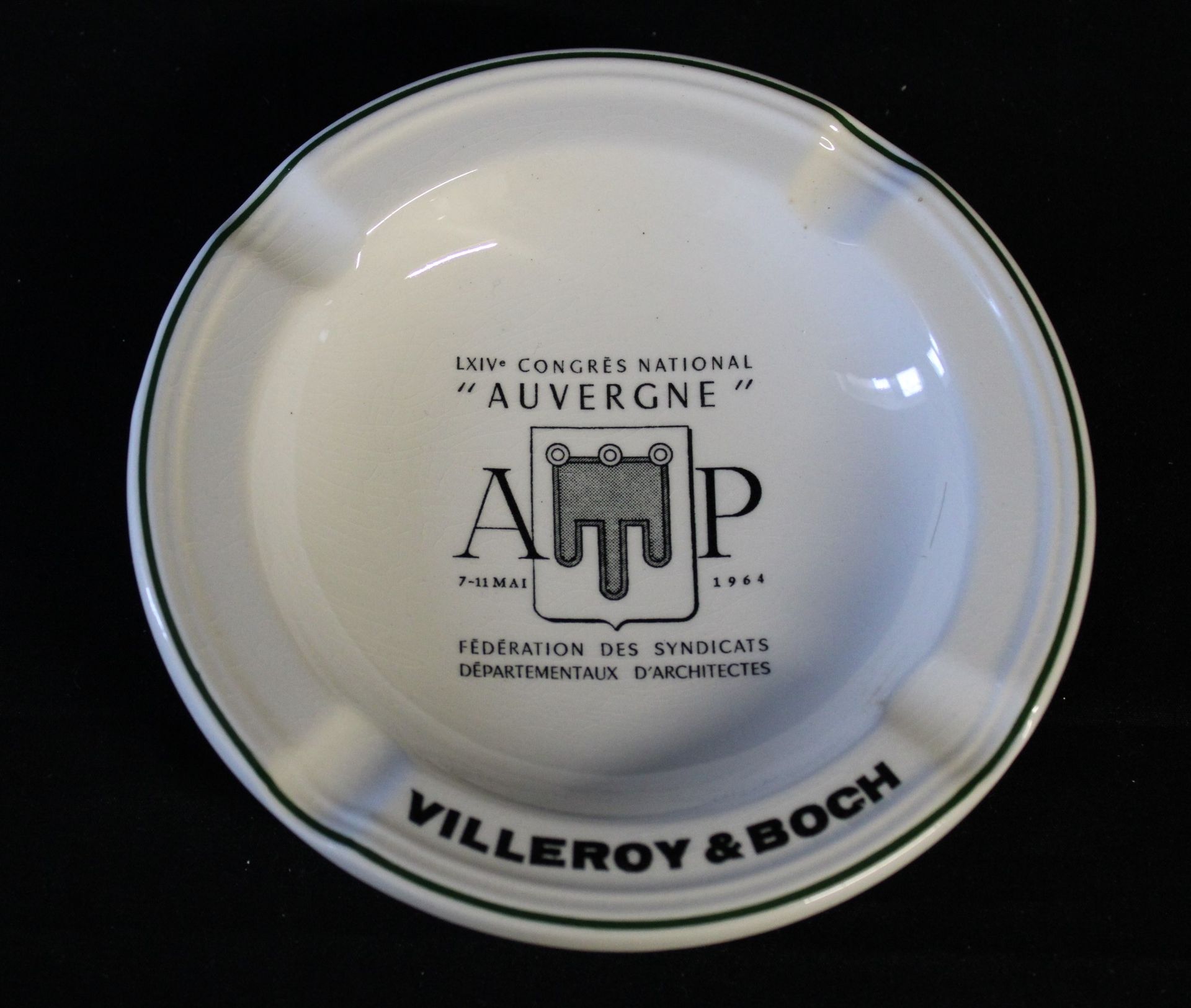 Null Ashtray "LXIV NATIONAL CONGRESS AUVERGNE 7-11MAI 1964 FEDERATION DES SYNDIC&hellip;