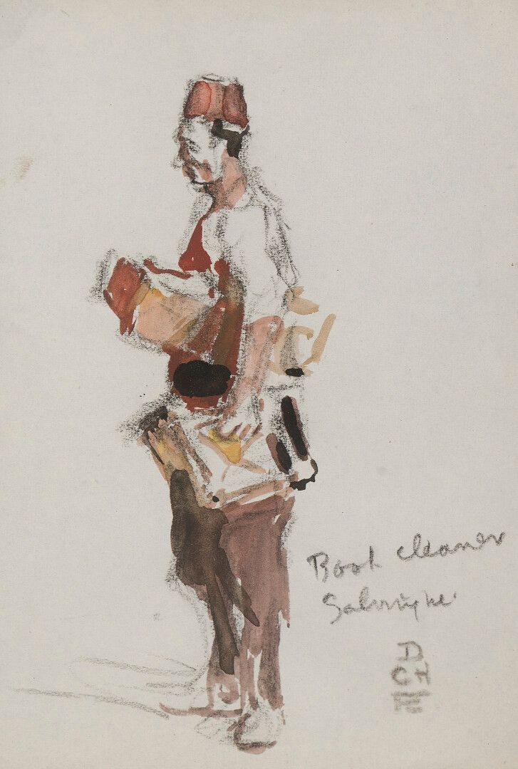Null D.查尔斯-福克雷（1869-1956）。

在巴黎的美术学院。

画家、插画师和海报艺术家。

在萨洛尼卡（希腊）预订清洁剂。

纸上石墨和水彩，有&hellip;