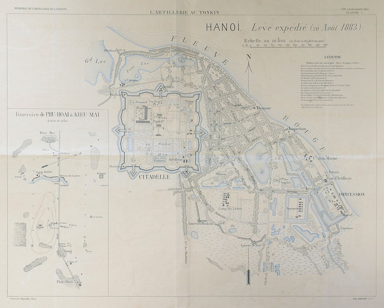 Null 1885. Plan of the city of Hanoi by the artillery in Tonkin. 

Survey sent o&hellip;