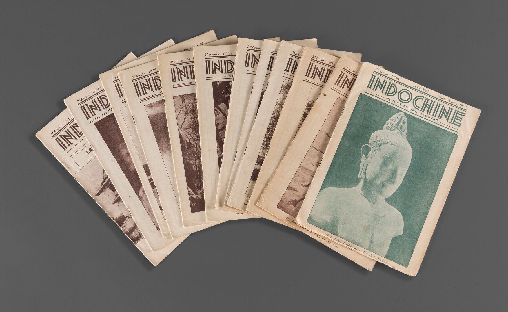 Null 1942

Indochine, rivista settimanale illustrata, un set di 12 riviste del 1&hellip;