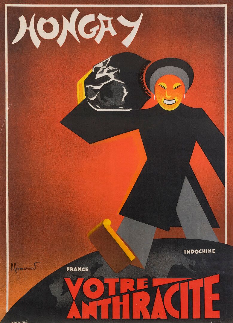 Null 1930.

HONGAY, YOUR ANTHRACITY - 印度支那-法国。

广告海报。由Mayeux在巴黎印刷。约1930年。

尺寸：78&hellip;